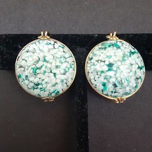 Vintage Castlecraft confetti slider earrings